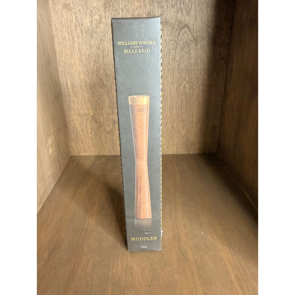 Williams Sonoma Billy Reid Wood and Copper Muddler Pilon Bar Tool